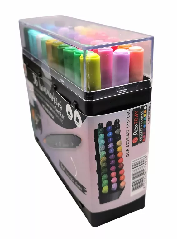 PODWÓJNE FLAMASTRY ALKOHOLOWE DECOTIME 36 SZTUK POWYSTAWOWE