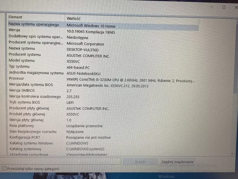 LAPTOP ASUS X550V 15,6 " INTEL CORE I5