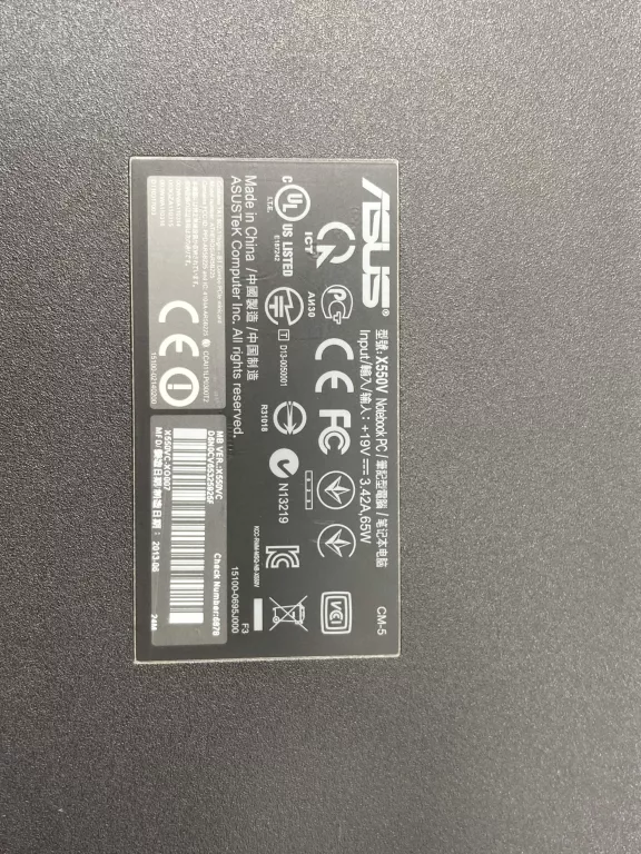 LAPTOP ASUS X550V 15,6 " INTEL CORE I5