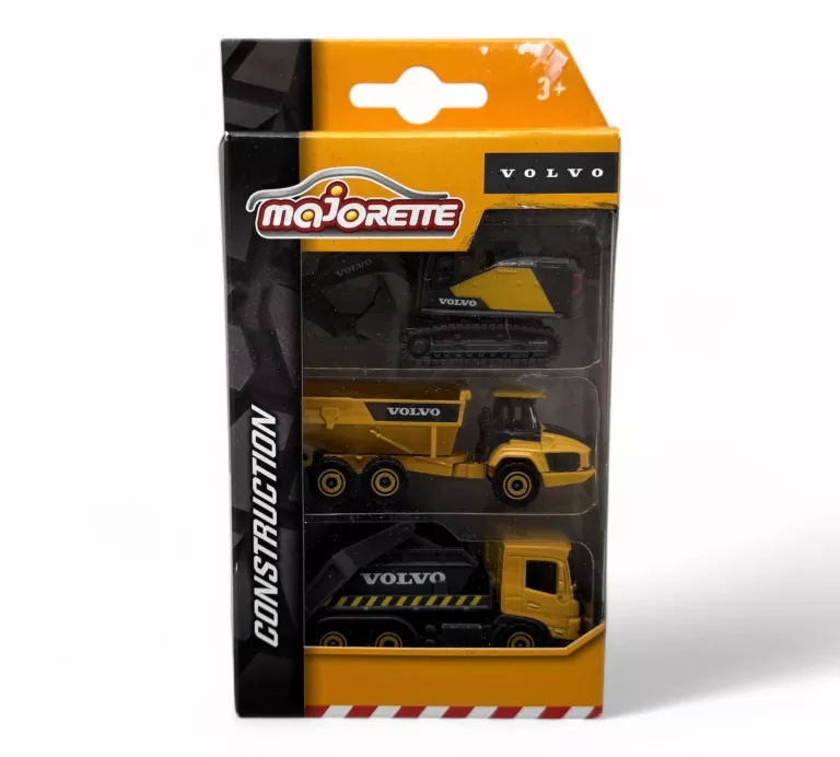 ZESTAW AUTEK 3 SZTUKI MAJORETTE CONSTRUCTION VOLVO JAK NOWE!!