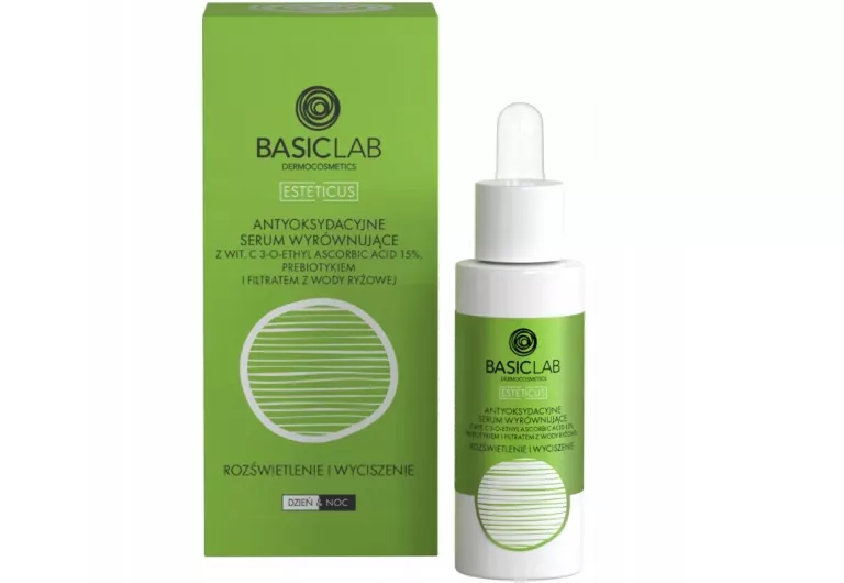 BASICLAB- ANTYOKSYDACYJNE SERUM WYRÓWNUJĄCE Z WIT. C 15% 30ML 590763795170