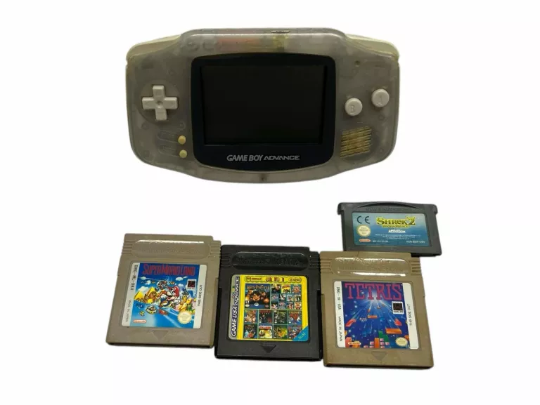 KONSOLA NINTENDO GAMEBOY ADVANCE AGB-001+ 4 GRY