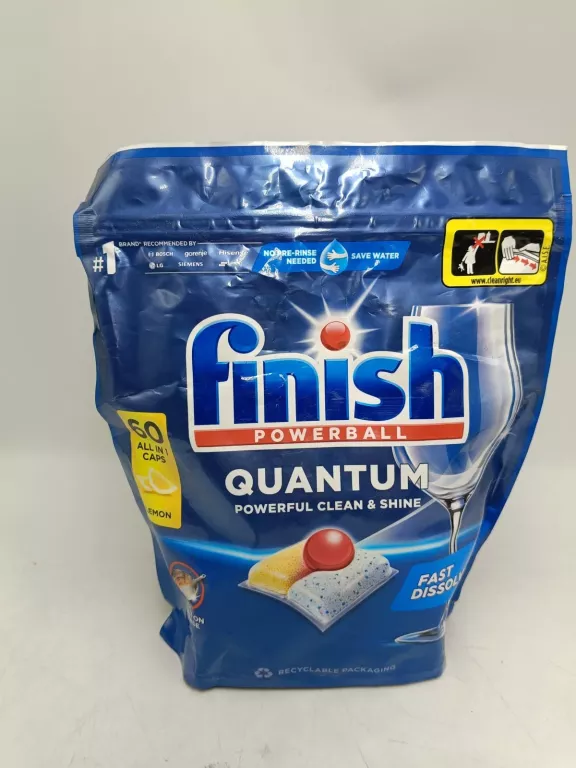KAPSUŁKI DO ZMYWARKI FINISH POWERBALL QUANTUM 60 SZTUK