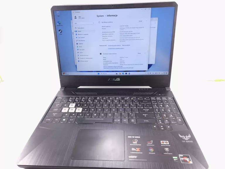 LAPTOP ASUS TUF GAMING FX505D RYZEN 5 16GB RAM GTX1650