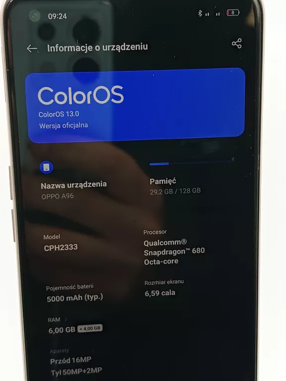 OPPO A96 128/6 GB SAM