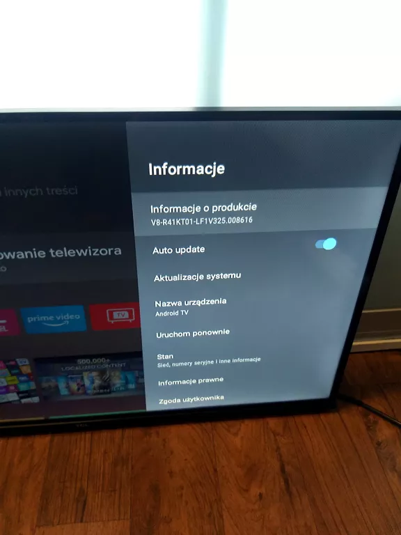 TELEWIZOR TCL 32S618X1 SMART TV ANDROID TV 32 CALE