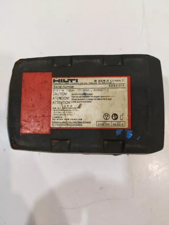 BATERIA AKUMULATOR HILTI B22 8.0 AH.
