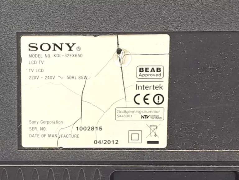 SONY KDL 32EX650