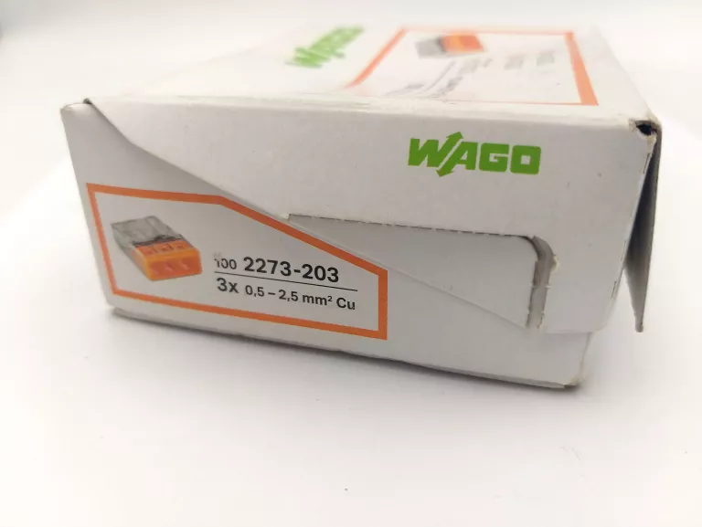 WAGO SZYBKOZŁĄCZKA NA DRUT 3X2,5 2273-203 90 SZT