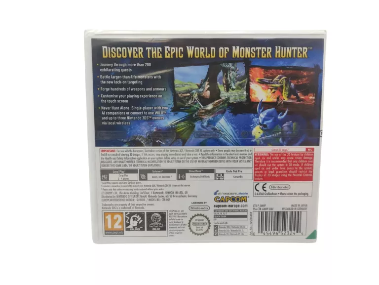 GRA NINTENDO 3DS MONSTER HUNTER 3 ULTIMATE - FOLIA!