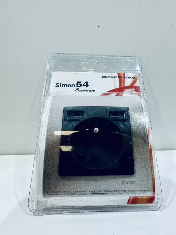 GNIAZDO POJEDYNCZE Z USB DGZ1ZUSB2AA.01/49-SIMON54 PREMIUM 230V 16A