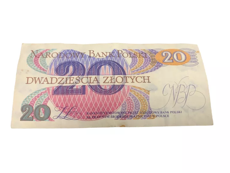 BANKNOT 20ZŁ   ROMUALD TRAUGUTT 1982 R SERIA AN