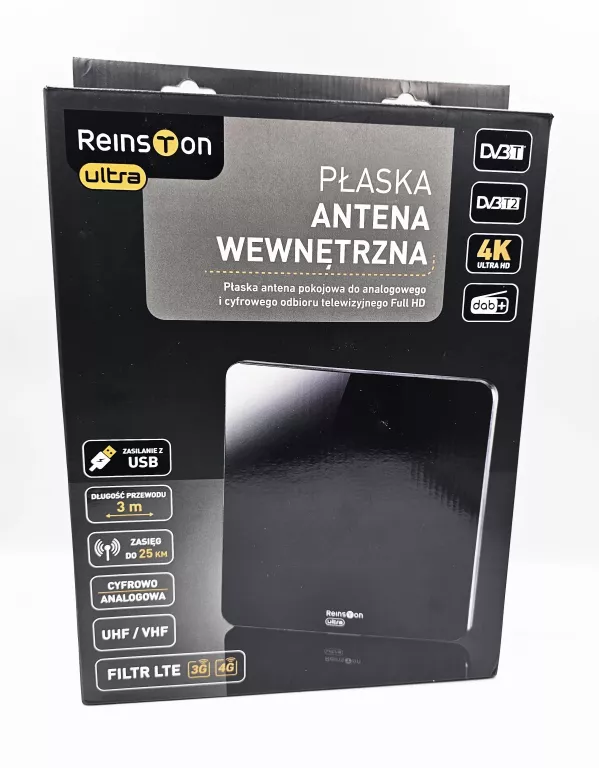 PŁASKA ANTENA WEWNĘTRZNA REINSTON ULTRA EAN004 / KOMPLET