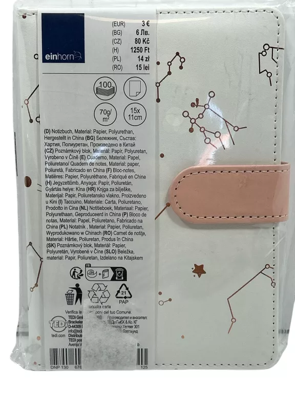 PAMIĘTNIK NOTES ZAMYKANY ZESZYT