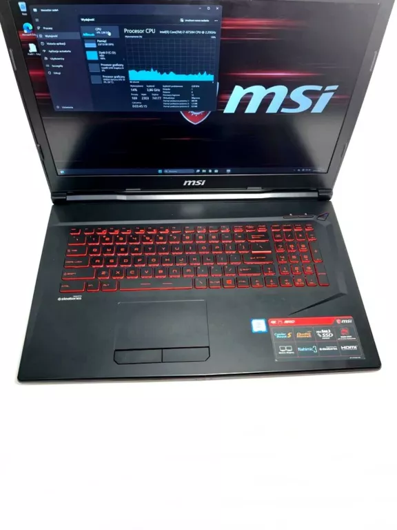 LAPTOP MSI GL73 8RD I7 8GB 1TB