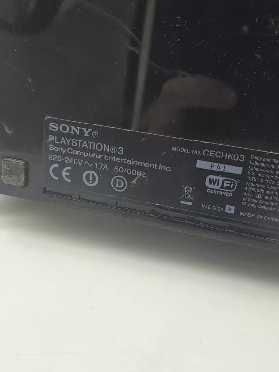 KONSOLA SONY PS3 CECHK03 80GB