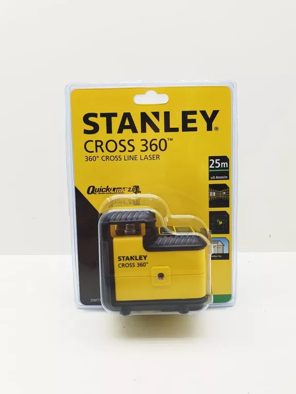 LASER KRZYŻOWY STANLEY CROSS 360 25 M QUICK LINK ZIELONA WIĄZKA