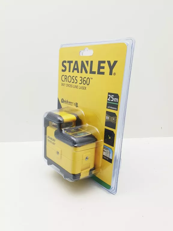 LASER KRZYŻOWY STANLEY CROSS 360 25 M QUICK LINK ZIELONA WIĄZKA