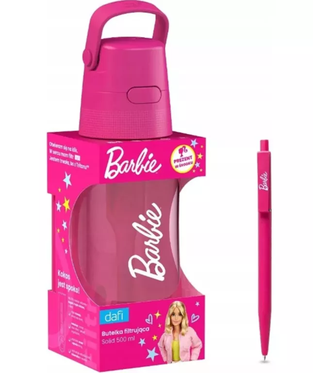 BUTELKA FILTRUJĄCA DLA DZIECI DAFI SOLID 500 ML BARBIE RÓŻOWA