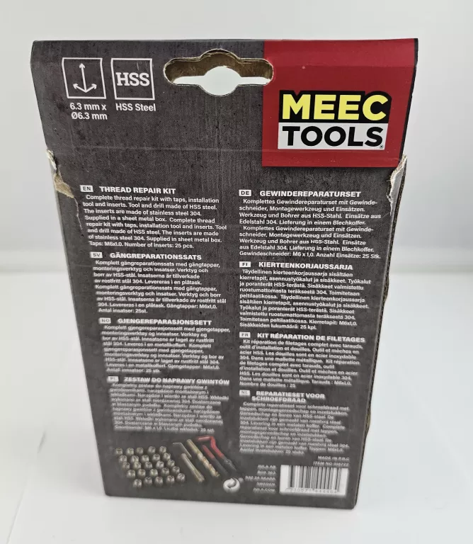 ZESTAW DO NAPRAWY GWINTÓW MEEC TOOLS