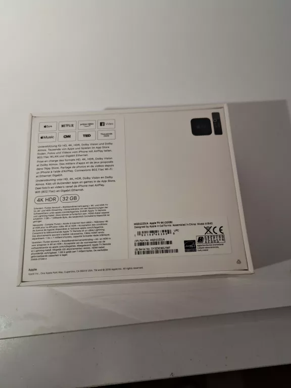 APPLE TV 4K A1842 32 GB ODTWARZACZ MULTIMEDIALNY WI-FI NIEOTWIERANY