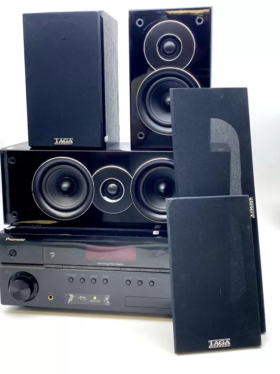 AMPLITUNER PIONEER VSX-420 + 3 GŁOŚNIKI TAGA HARMONY TAV-606