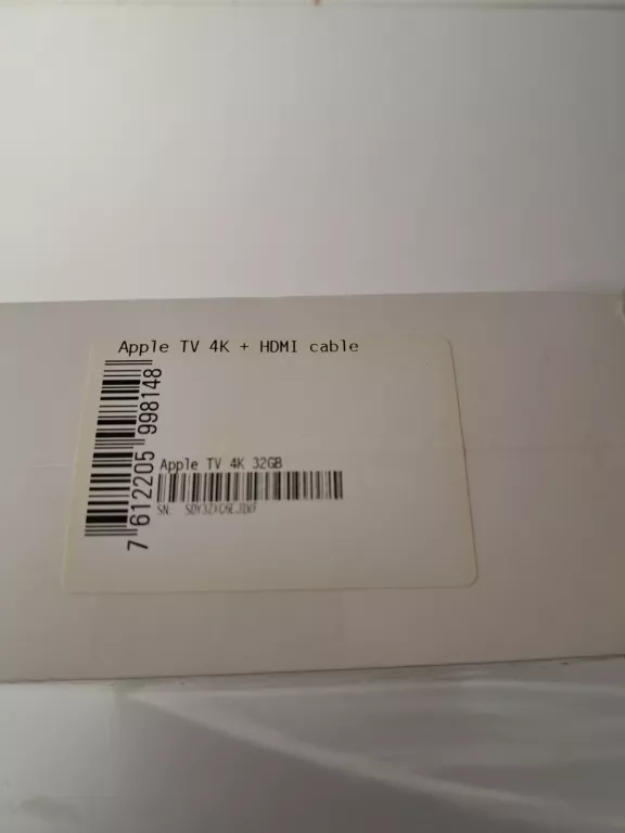 APPLE TV 4K A1842 32 GB ODTWARZACZ MULTIMEDIALNY WI-FI NIEOTWIERANY