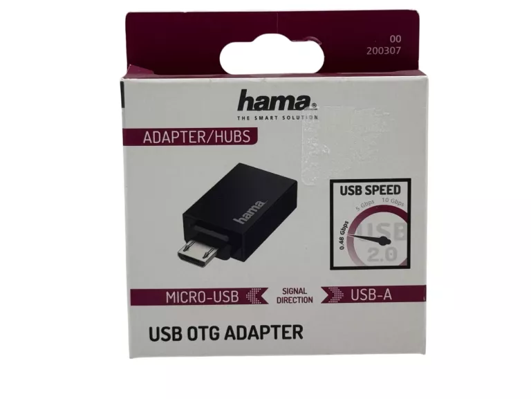 HAMA ADAPTER MICRO USB – USB A OTG PRZEJŚCIÓWKA