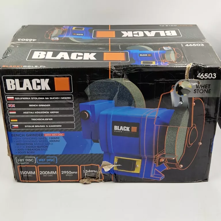 SZLIFIERKA STOŁOWA NA SUCHO I MOKRO BLACK 46503
