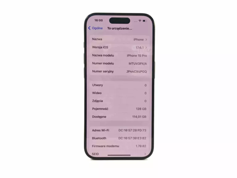 TELEFON IPHONE 15 PRO 128 GB KOMPLET 97% BAT BLACK TITANUM + FV Z GWARANCJ