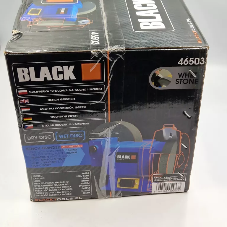 SZLIFIERKA STOŁOWA NA SUCHO I MOKRO BLACK 46503