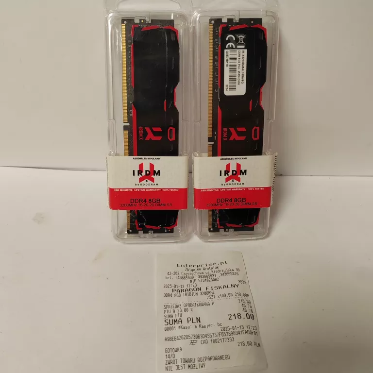 RAM DDR4 IRDM 3200MHZ 2X8 16GB