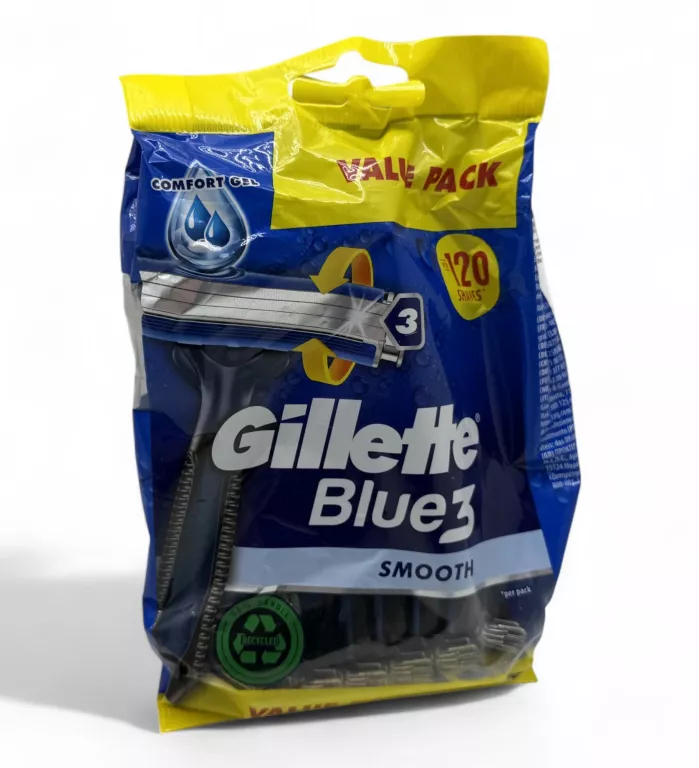 MASZYNKA JEDNORAZOWA DO GOLENIA GILLETTE BLUE 3 SMOOTH 12 SZTUK