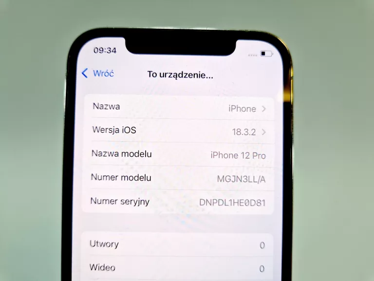 APPLE IPHONE 12 PRO | KONDYCJA 80% | 128GB | BIAŁY/SREBNY | GWR
