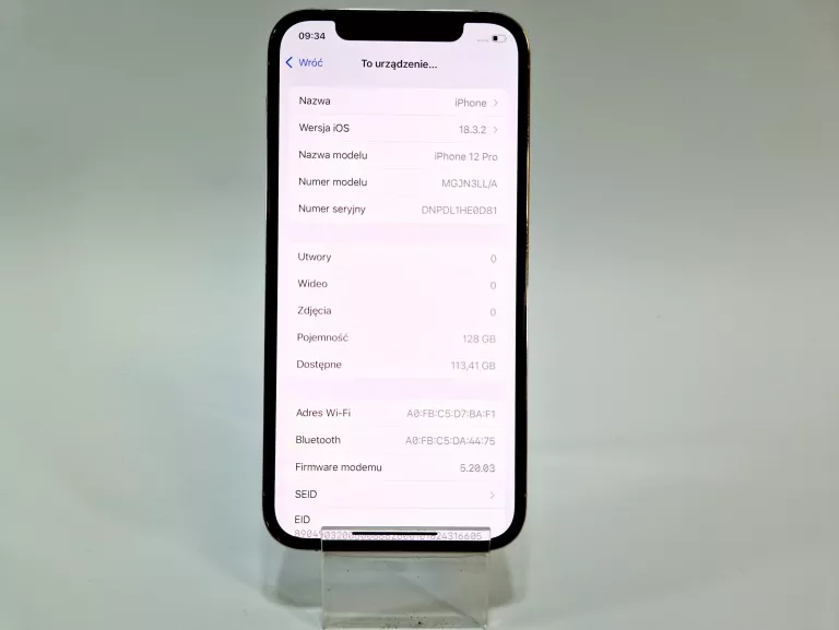 APPLE IPHONE 12 PRO | KONDYCJA 80% | 128GB | BIAŁY/SREBNY | GWR