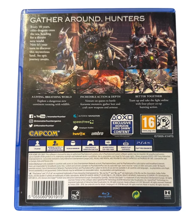 MONSTER HUNTER WORLD ICEBORNE: MASTER EDITION PS4 SONY PLAYSTATION 4 (PS4)