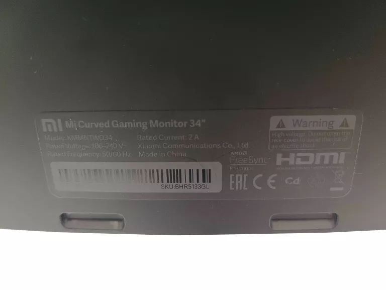 MONITOR XIAOMI MI XMMNTWQ34 34" 3440X1440PX 144HZ 4 MS CURVED