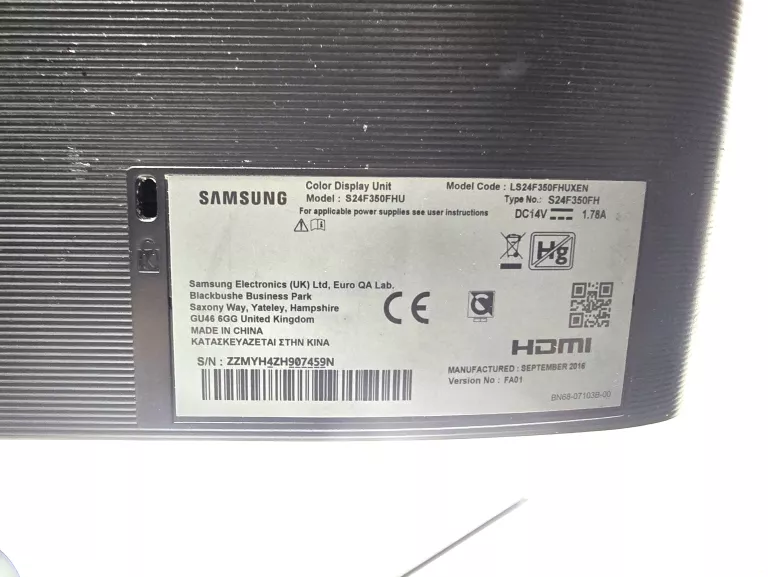 MONITOR SAMSUNG S24F350FHU 23.5"