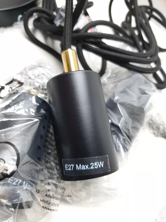 LAMPA WISZĄCA MAGNAR 3-W-1 Ś22XW220CM CZARNY PENDANT
