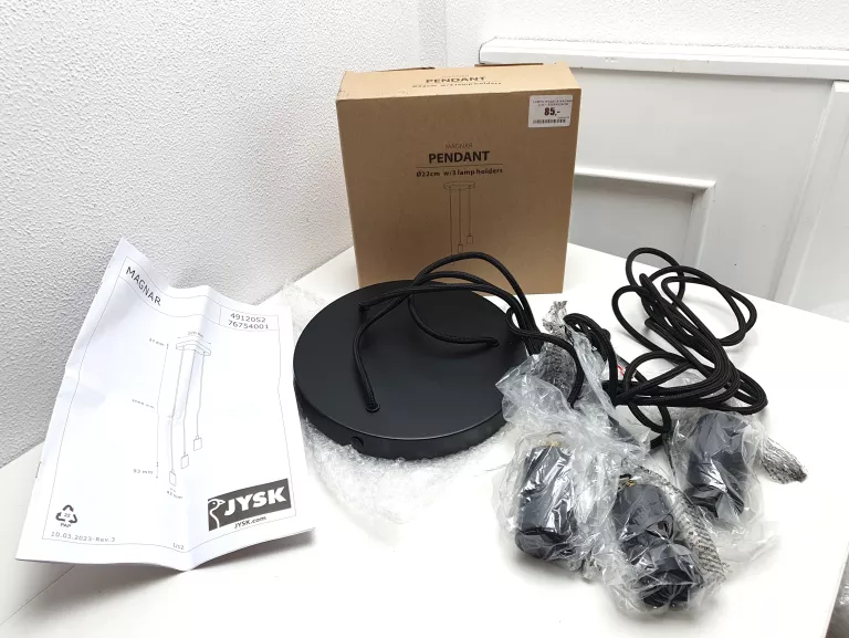 LAMPA WISZĄCA MAGNAR 3-W-1 Ś22XW220CM CZARNY PENDANT
