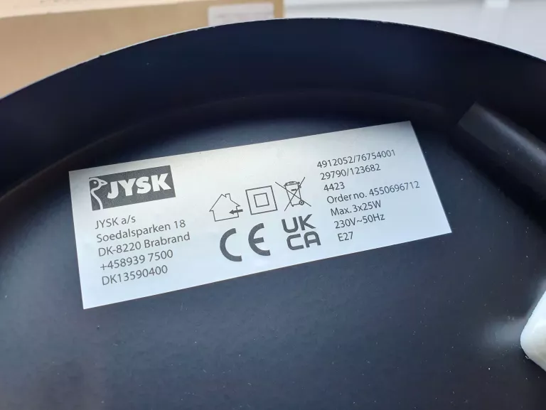 LAMPA WISZĄCA MAGNAR 3-W-1 Ś22XW220CM CZARNY PENDANT