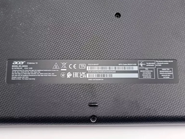 LAPTOP ACER EXTENSA 15 15,6 " INTEL CORE I5 16 GB / 512 GB SREBRNY