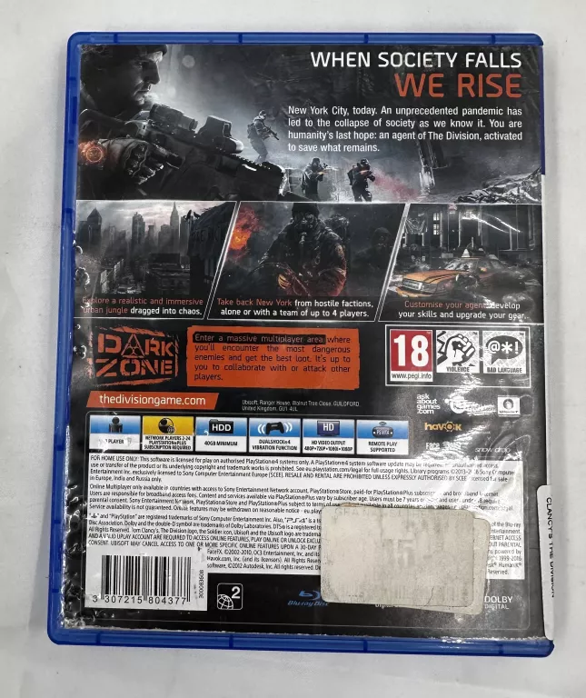 GRA NA PS4 TOM CLANCY'S THE DIVISION