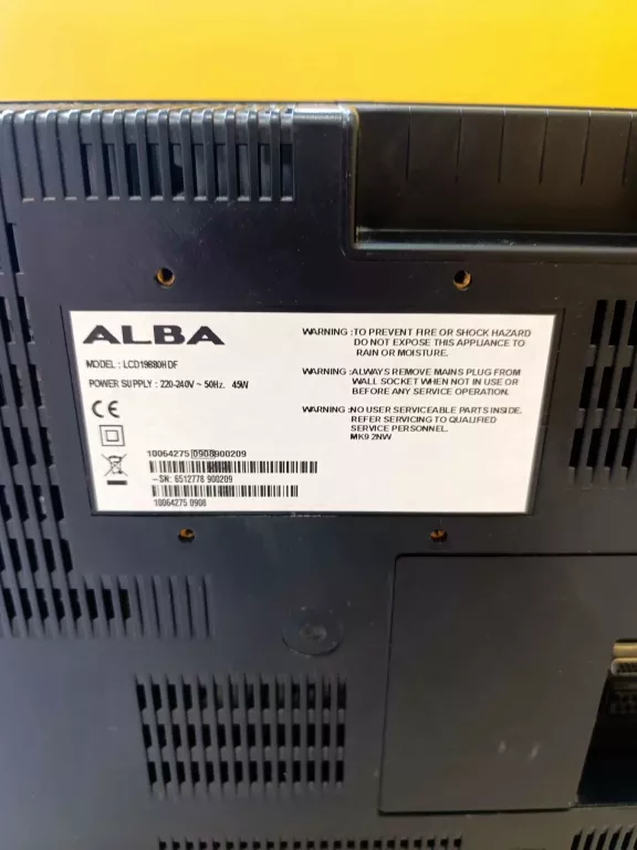 TELEWIZOR ALBA LCD 19880 HDF