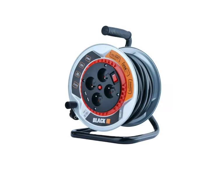 PRZEDŁUŻACZ NA BĘBNIE 25M 16A 3500W BLACK 59014