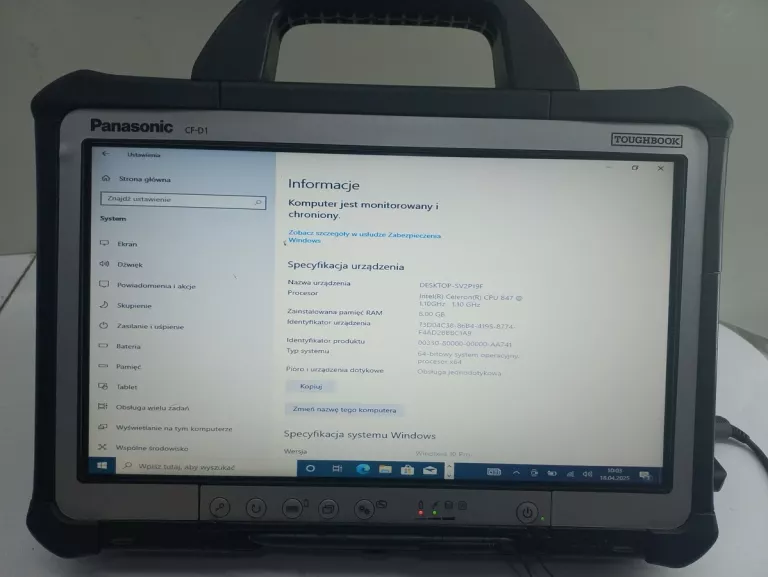 KOMPUTER PANASONIC CF-D1 + ŁADOWARKA