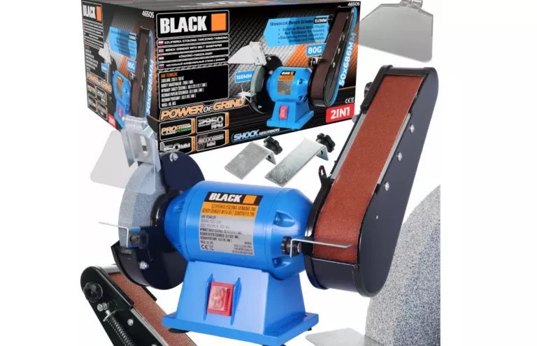 SZLIFIERKA STOŁOWA TARCZOWO TAŚMOWA BLACK 46505
