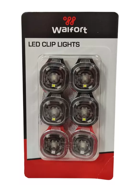 LAMPKA LED PRZYPINANA 6 SZT. ŚWIATŁO BIAŁE I CZERWONE WALFORT