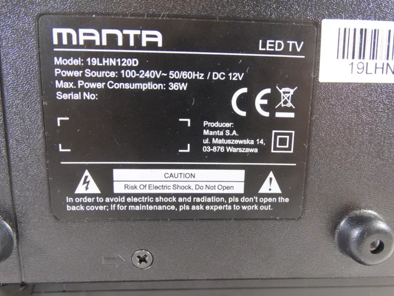 TV MANTA 19LHN120D//BEZ PILOTA/ OPIS!!!