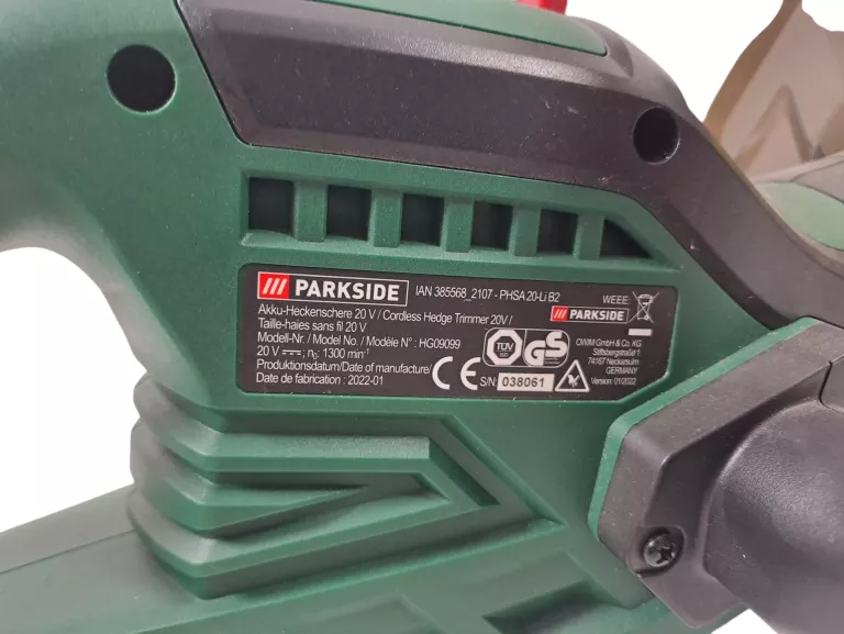 NOŻYCE PARKSIDE PHSA 20 LI B2